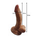 Gerçekçi Testisli Melez Dildo 16 cm