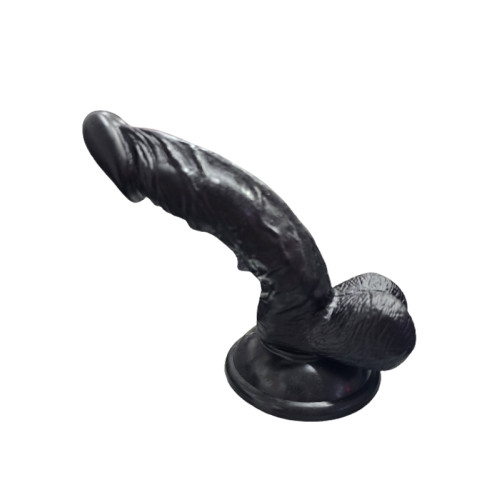 Gerçekçi Testisli Siyah Dildo 16 cm Gerçekçi Testisli Siyah Dildo 16 cm